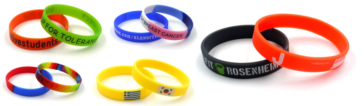 Bulk siliconen armbanden in Europa. Topkwaliteit materiaal en beste prijzen